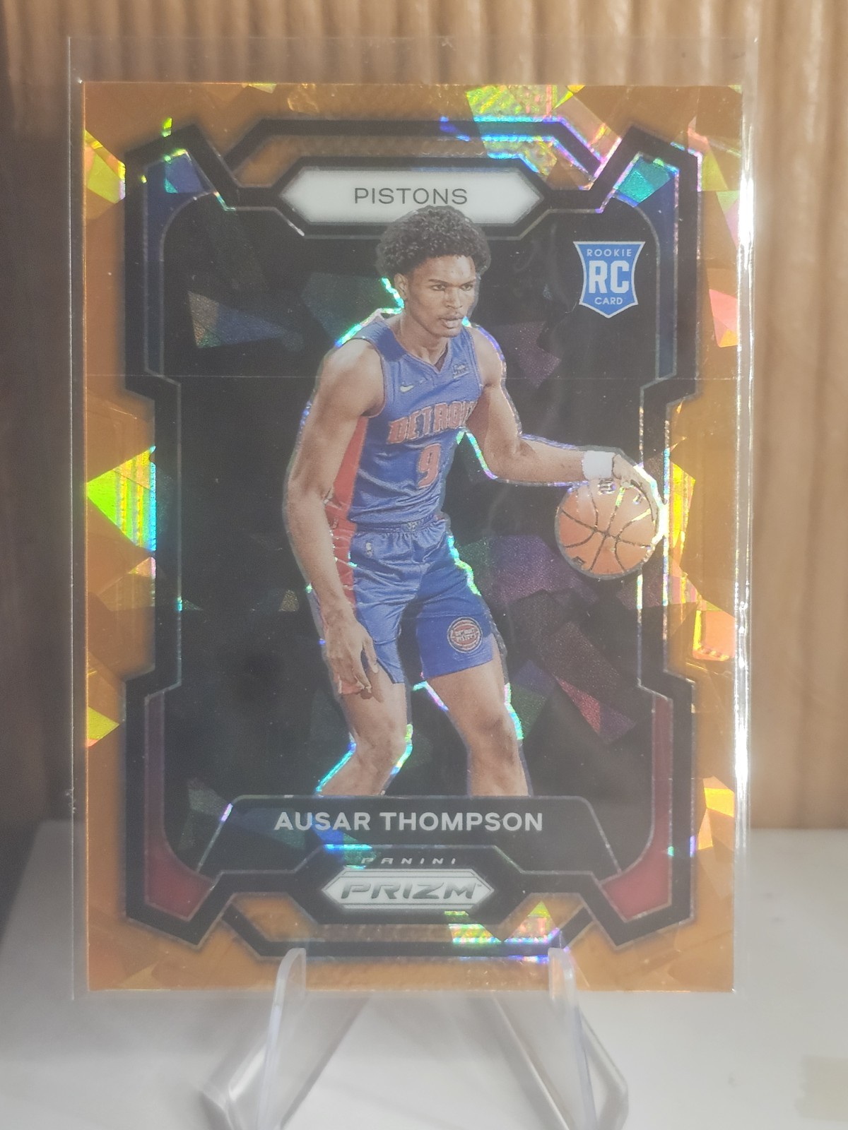 Ausar Thompson 2023-24 Panini - Prizm Basketball #178 RC Orange Cracked Ice