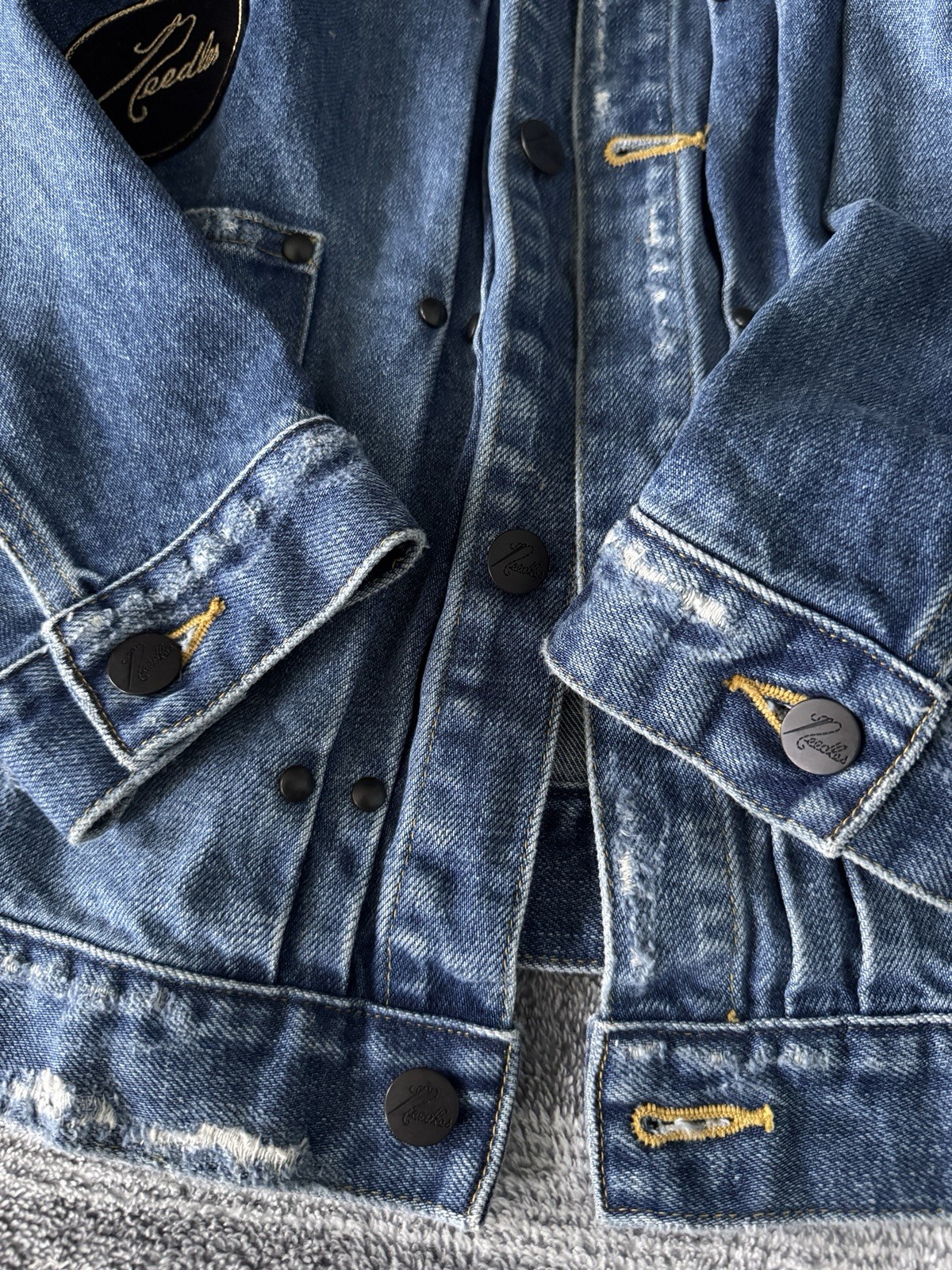 Needles Denim Assorted Patchwork Distress Denim J… - image 9