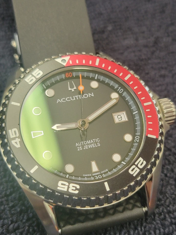 Bulova Apple Accutron RARO 28B80 Zafiro Acero Inoxidable C852447 2824 Foto 3 de 4