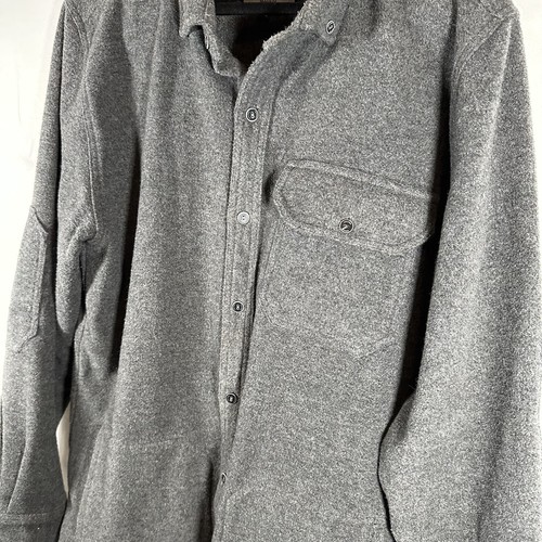 Coalatree Shirt Jacket Mens *XL Wool Gray Button Down Shacket Chamois - Picture 6 of 9