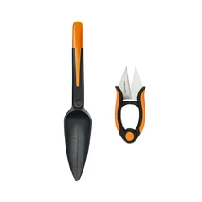 2-Piece Garden Tool Set with Seeding Planting Trowel and Garden Snips