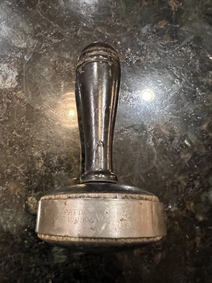 Antique Mushroom Style Black Sock Darner Metal Band Seamstress PATN Dec 18 1900 - Image 2 of 4