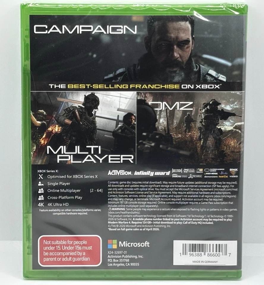 Call of Duty Modern Warfare 4 Xbox Series X Game + Coin | Brand New Sealed - image 3 of 4