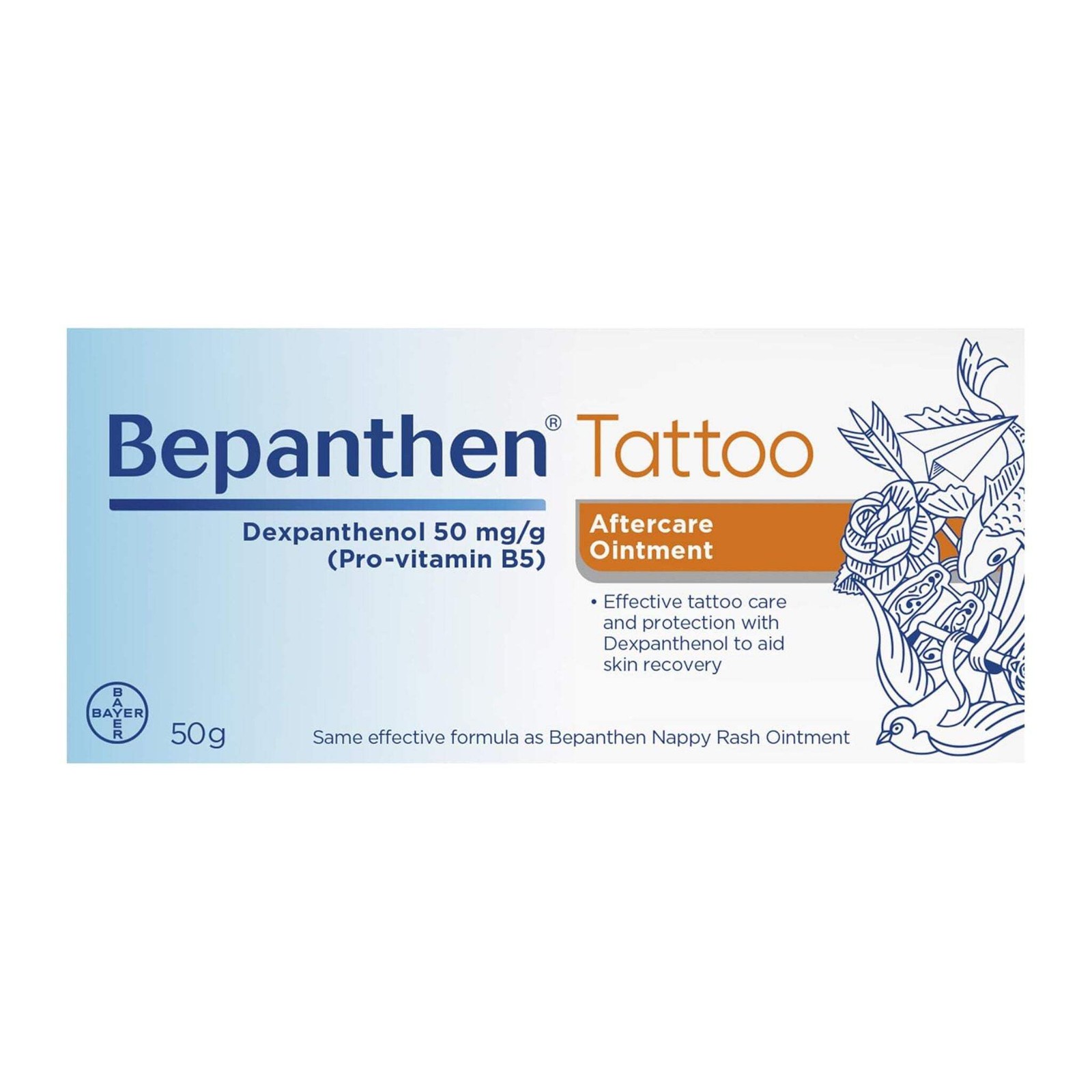 Bepanthen Tattoo Aftercare Ointment 50g x10 Skin Protection & Healing Balm