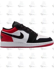 Kids Nike Air Jordan 1 Low SE GS Black White Red IB8970-106 Sneaker Shoe Trainer