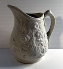 Charming White Salt Glaze High Relief Rose Bouquet Creamer Early 20thC German? — photo 1