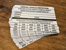 20 Pack Annual Vehicle Inspection Decal Sticker Trucks Trailers Semi Dot write