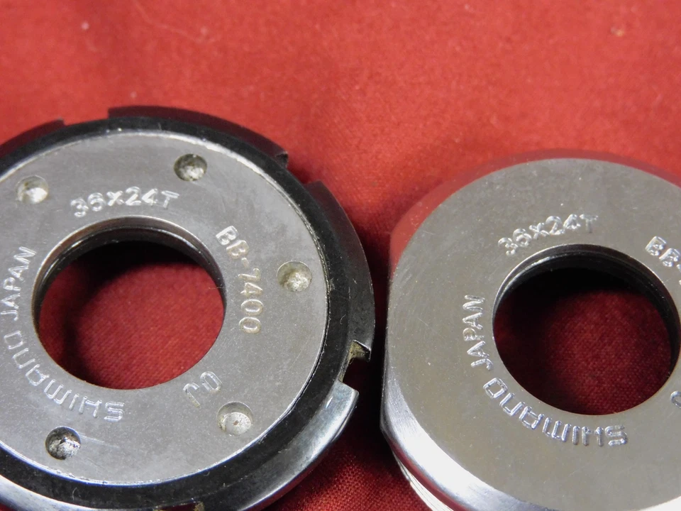 Shimano Dura-Ace Fixed & Adjustable BB-7400 Cups w/ Lockring Italian 36 x 24 - Image 3 of 4