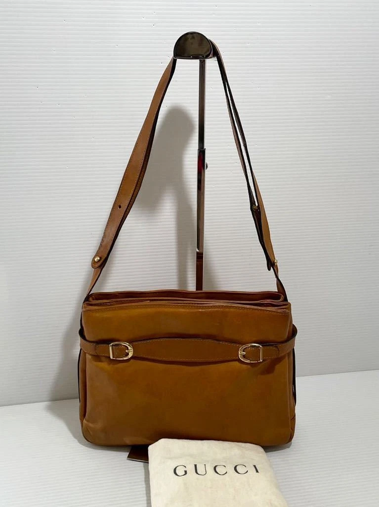 AA12 ancien sac à bandoulière GUCCI cuir marron Gucci femme s