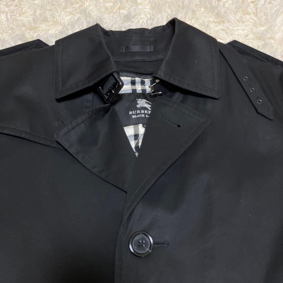 Burberry Black Label Trench Coat with Removable Liner Black Size M Vintage Men's thumbnail 21