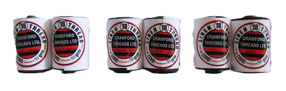 Hilo de lino encerado Crawford joyería artesanal Irlanda 4 cuerdas 50 gramos 20 rollos Foto 2 de 4