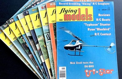 FLYING MODELS MAGAZINE MIXED SETOF 10- 1976