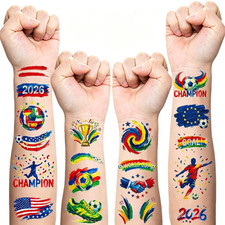 90 PCS World Cup 2026 Temporary Tattoos Stickers for Fans - Waterproof Sweatproo