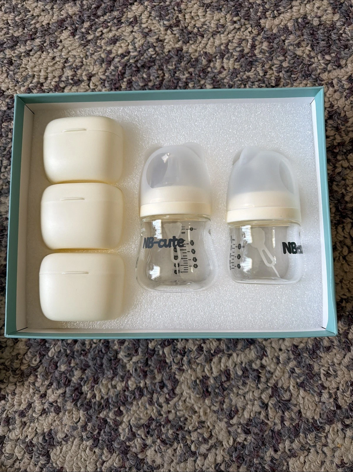 NBcute Baby Bottle Gift Set Includes 2 Glass Bottles And 3 Silicone Nipples
Opens in a new window or