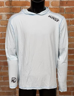 Kast Ronin Tech Top Sun Hoodie UPF 50+ Performance Hoodie Medium Ice Blue NWT