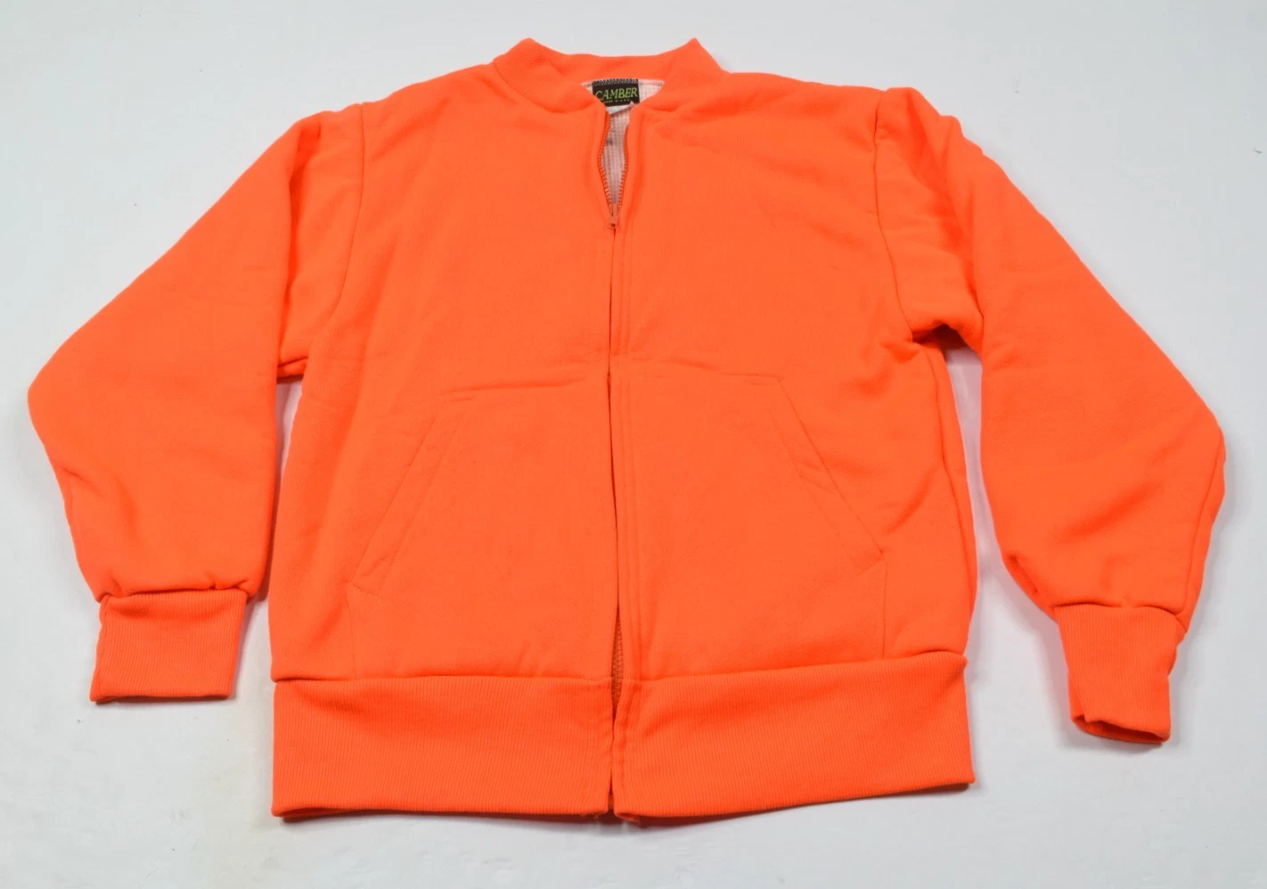 Camber Thermal Lined Sweater Mens Small Orange Long Sleeve Full-Zip Outdoor USA