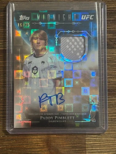 2026 Topps Midnight UFC Paddy Pimblett Patch Auto #VRA-PP Moon Rise Parallel /25