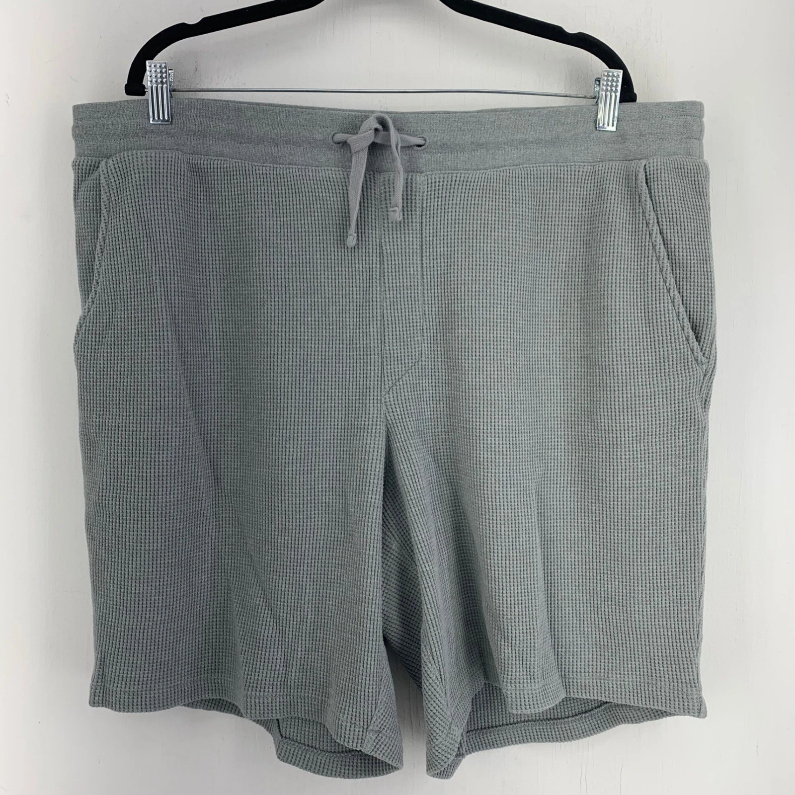 Waffle Knit Lounge Shorts Athleisure LL Bean Mens XXL Gorpcore Pockets Cotton