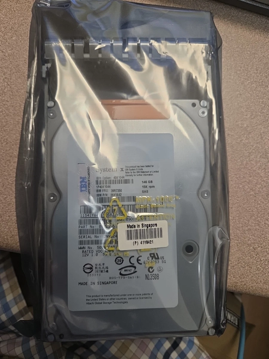 IBM Internal Hard Disk Drives 146 GB Storage Capacity Hot Swap for
