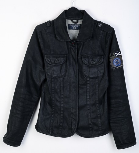 SCAPA SPORTS Coated Denim Jacket UK 16 
