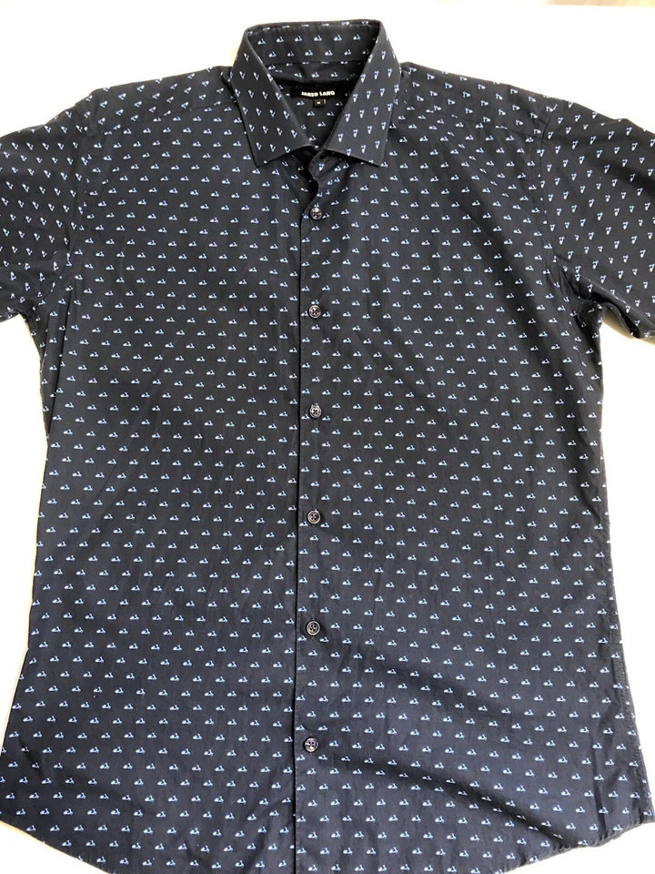 Lot of 3 Jared Lang Men’s Size Medium Shirts Short Sleeve Button Ups Excellent - Image 3 of 4