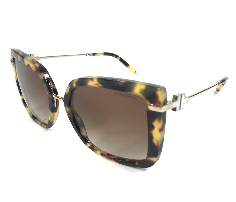 Tiffany & Co. Очки солнцезащитные TF4185 8064/3B желтые Havana бабочка коричневый градиент - Изображение 4 из 4