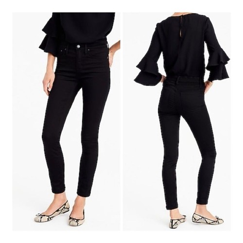 NEW J.Crew Black 9" High Rise Toothpick Versatile Classic Stretch Jeans Size 28
