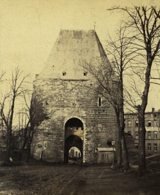 Deutschland Preußen Aachen Aachen Marschiertor altes Stereo Foto 1865