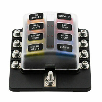 8-Weg 16 Fuse Sicherungskasten 12V 32V Klingen Block Halter Kit Auto Caravan  H