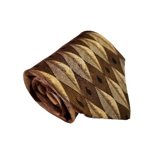Robert Talbott Studio Necktie Cream Geometric Pat… - image 1