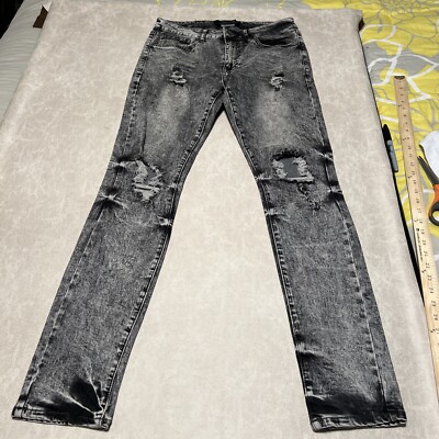 Traffic Jeans Men 31x32 Black Distressed Denim