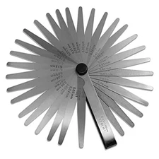 Stainless Steel Feeler Gauge 32 Blade Metric/SAE for Gap Width Thickness