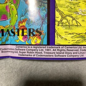 Camerica Codemasters 4 Quattro Dizzy Robin Hood NES Nintendo Insert Poster Only