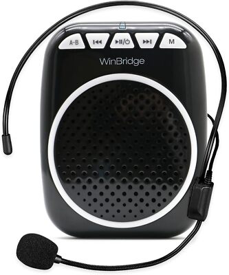 Portable megaphone with headset microphone rechargeable ultra-lightweight