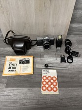 Vtg Sears SL 9 35mm Film Camera Rikenon 5cm f2.8 Lens w/ Case Japan Vivitar