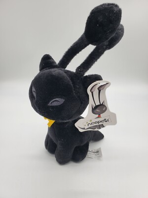 Neopets Shadow Aisha Plush Black Limited Edition 2003 Limited Too Broken Ear
