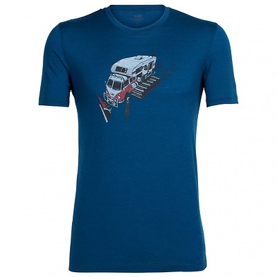 ICEBREAKER - Tech Lite S/S Crewe Snow Bug - Funktionsshirt Merinowolle NEU!