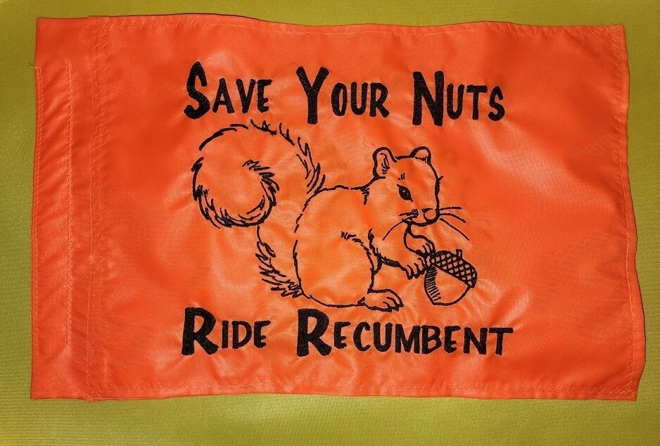 Custom SAVE YOUR NUTS Recumbent Trike Safety Flag eBay