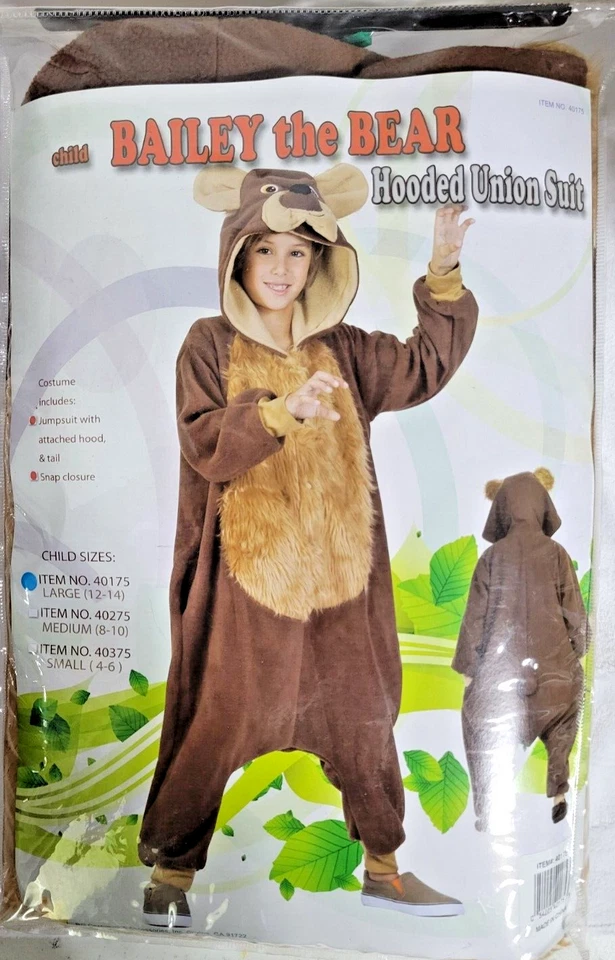 Disfraz Bailey El Oso Niño, Vestir, Halloween, Teatro, Tiempo de Juego Foto 2 de 4