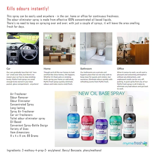 Car Air Freshener Oil-Based Home Fresh Highly Concentrated Linen Cherry Tropical - Picture 3 of 100