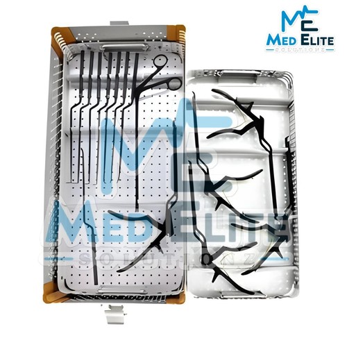 Set di strumenti 17 pezzi Mis Lombare Colonna Chirurgica Curettes & Kerrison Rongeur - Foto 1 di 4