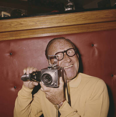 English Actor And Comedian Arthur Askey Holding A Hasselblad 1960s Old Photo