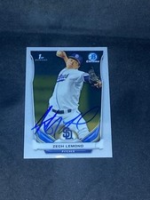 Zech Lemond 2014 Bowman Draft Chrome #CDP64 San Diego Padres Auto Signed Card
