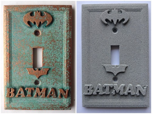 Batman Light Switch Cover - Aged Copper/Patina or Stone | eBay