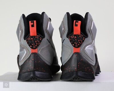 Nike LeBron 13 Lava Rubber City Silver Athletic Shoes Men's Size 9