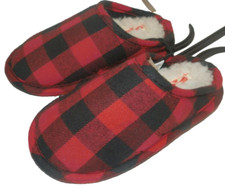 New Toddler size 9-10 Red Black Plaid Slippers Holiday Time Christmas