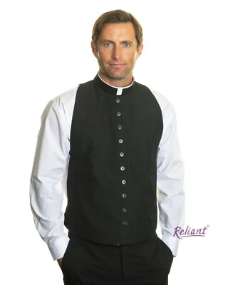 RELIANT Klerusrabat, Weste, komplett mit Kragen, Priester, Vikar, katholisch, anglikanisch