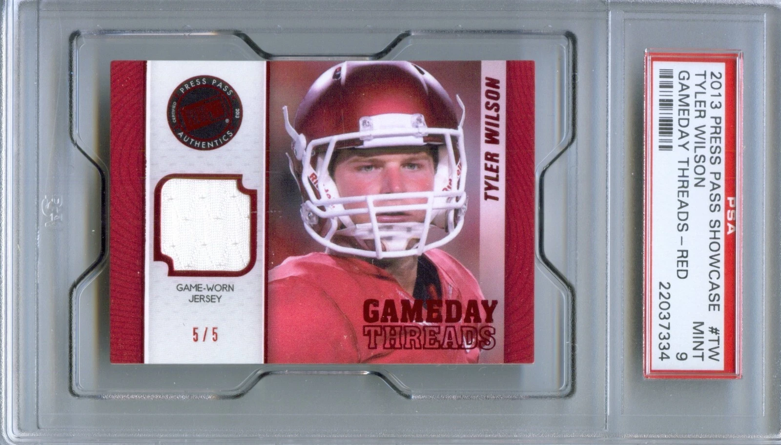 Tyler Wilson Press Pass Showcase Gameday Threads #TW Red