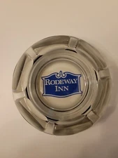 Rodeway Inn Smokey Glass Ashtray - 4" Round -