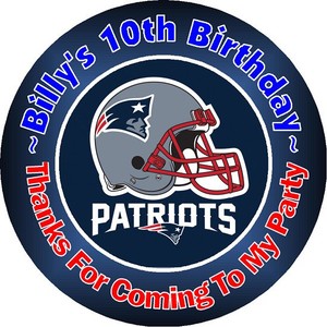 New England Patriots Birthday Party Stickers Favor Labels Favors Various Sizes Ebay